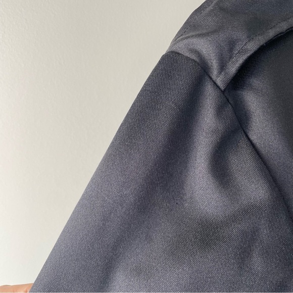 Vintage Canadian Police Zip Bomber Style Jacket Shiny Black 90s 1990s Men’s XL - Picture 6 of 12